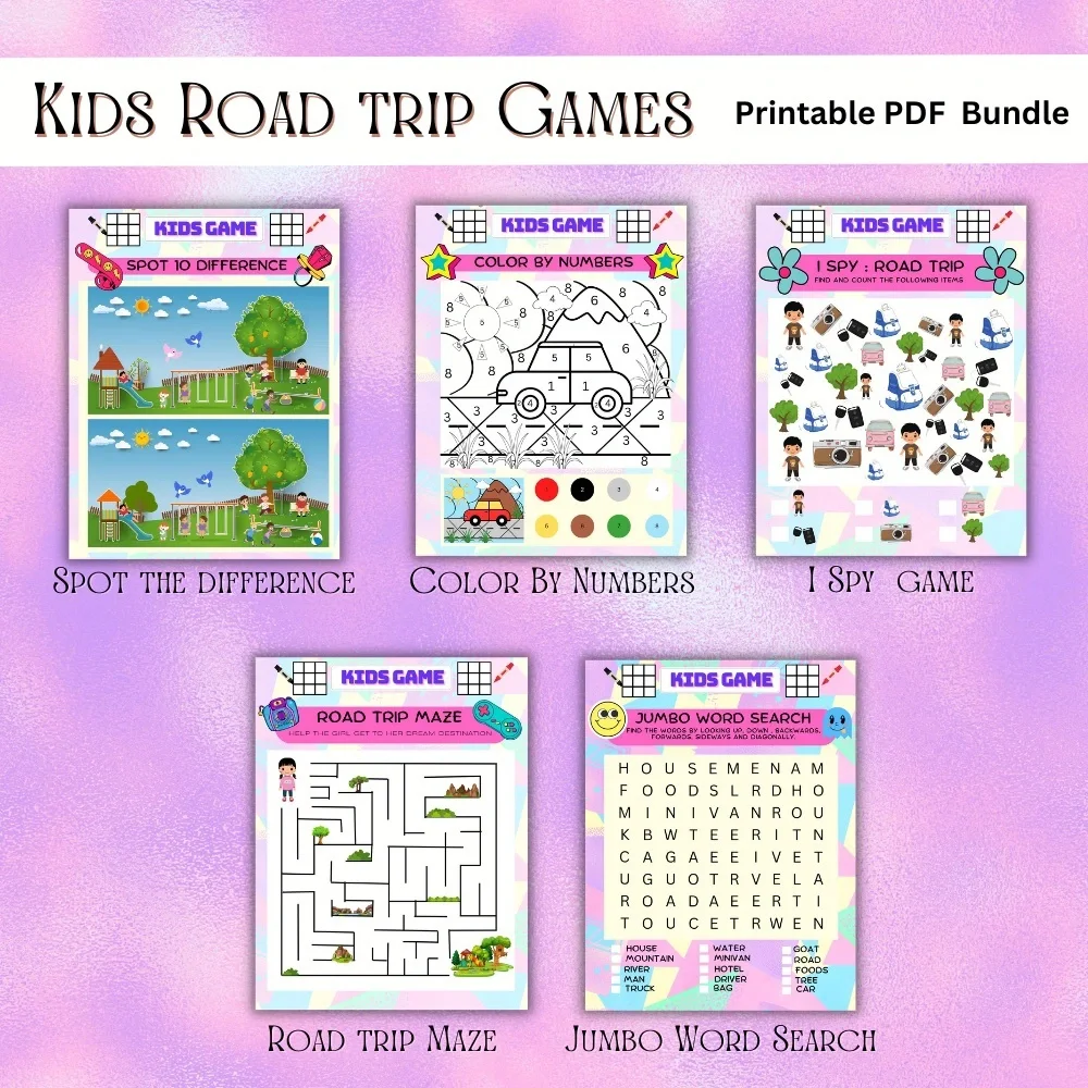 Colorful Road Trip Planner Binder